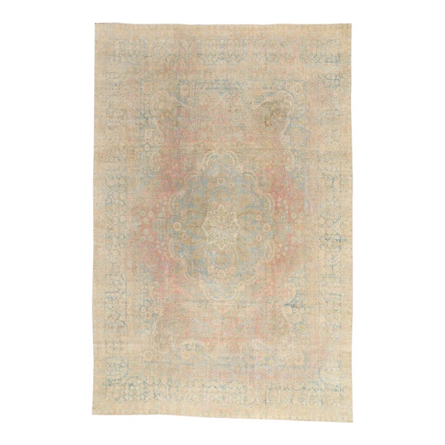 Antique Persian Yazd Rug - 10'06 X 15'11 For Sale