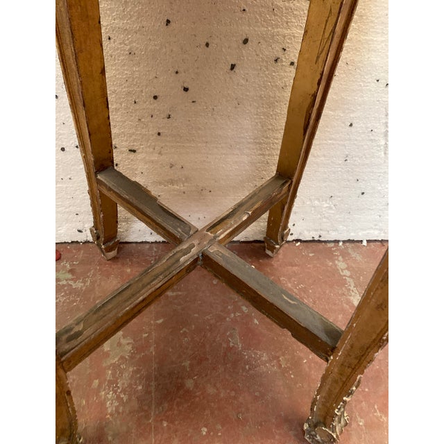 Louis XV Style Pedestal Table in Wood and Gilded Stucco For Sale - Image 5 of 8