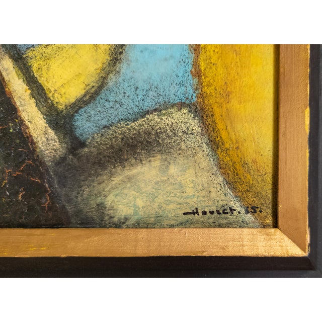 1960's Mid-Century Modern Geometric Abstract Painting by Pierre Havret, 1965 For Sale - Image 11 of 15