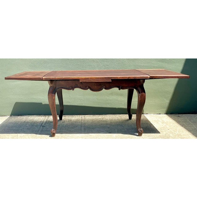 Vintage Herringbone Extendable Dining Table For Sale - Image 18 of 18