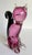 Murano Italian Venetian Murano Art Glass Pink and Black Cat For Sale - Image 4 of 10