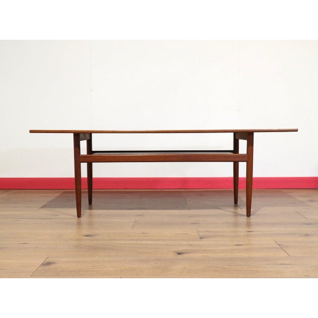 Wood Mid Century Modern Vintage Teak Coffee Table Danish Style For Sale - Image 7 of 14