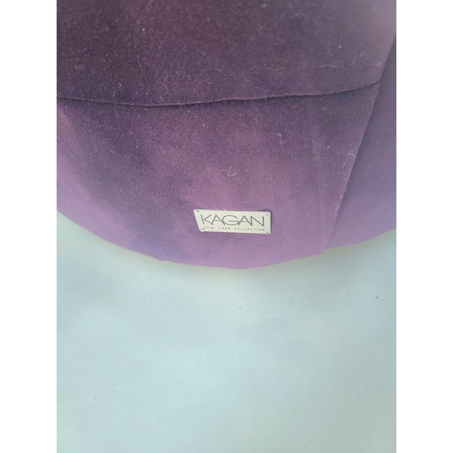 Post modern Vladimir Kagan New York Collection marked Cloud Sofa reupholstered in Aubergine Mohair!!! Elegant curves and...