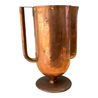 Vintage Deco Copper Pitcher For Sale