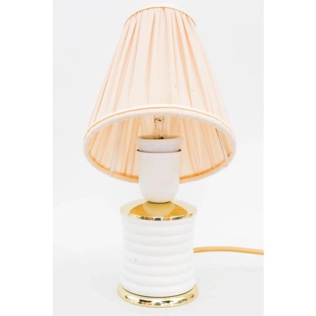 Mid-Century Modern Small Table Lamp by Rupert Nikoll with Fabric Shade, 1950s For Sale - Image 3 of 12