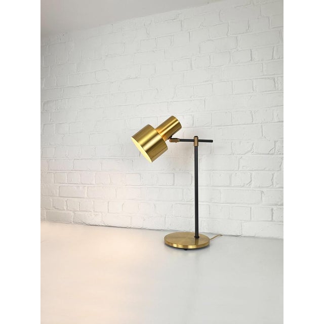 Original Lento desk lamp designed by Jo Hammerborg for Fog & Mørup, Denmark, during the 1960s. Featuring Hammerborg's...