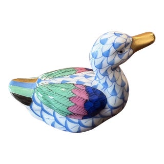 Vintage Pristine* Herend Duck Figurine For Sale