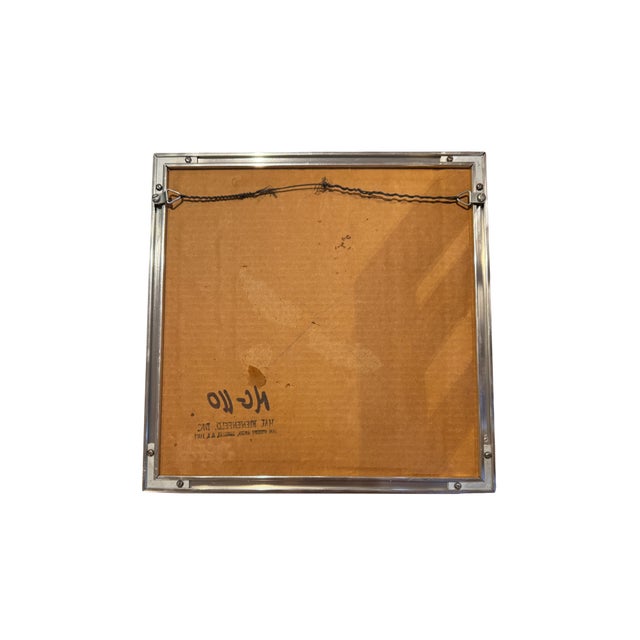 1970s Mid-Century Hal Bienenfeld Mirror Sculpture With Square and Circle Design For Sale - Image 6 of 6