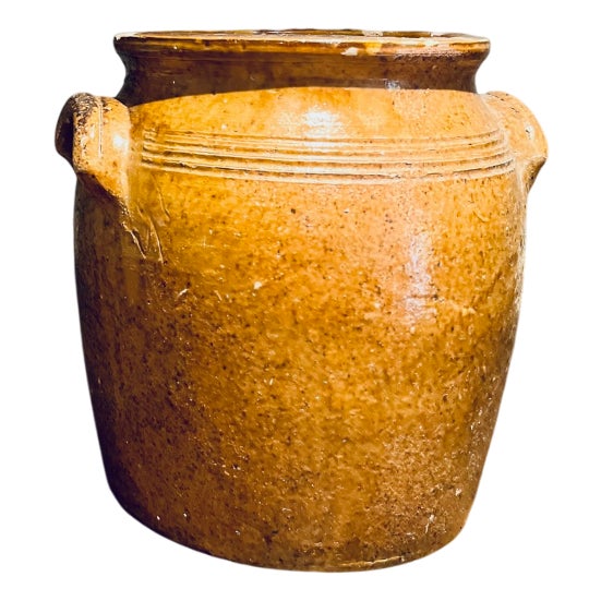 French Stoneware Confit Pot, Early 20th Century For Sale