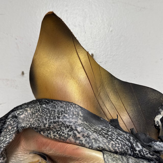 Dominique Caron Handmade Leather Art Mask For Sale In San Francisco - Image 6 of 12