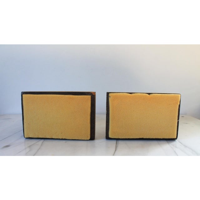 Vintage Carved Wood Faux Book Bookends For Sale - Image 10 of 10