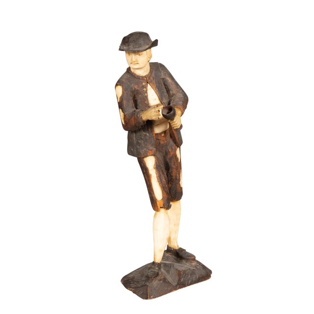 Italian Carved Wood And Bone Peasant Musicians - Set of 6 For Sale In Boston - Image 6 of 9