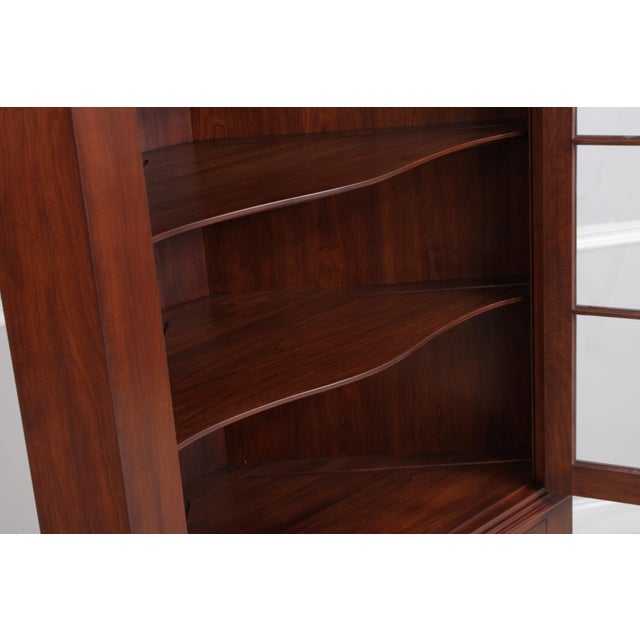 1990s Henkel Harris Large Cherry Corner China Cabinet For Sale - Image 5 of 14