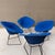 Harry Bertoia for Knoll, diamond lounge chairs. Design icons still with their original covers. Covers have been laundered...