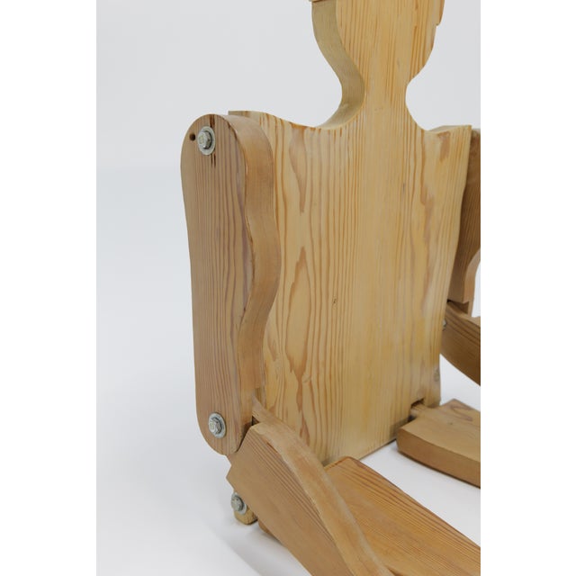 Mid-Century Modern Mid-Century Modern Wooden Articulating Folk Art Mannequin For Sale - Image 3 of 16