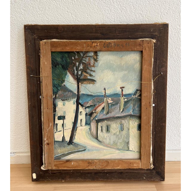 René Guinand, Festivities in the Town in Geneva, Oil on Canvas, 1919, Framed For Sale - Image 16 of 18