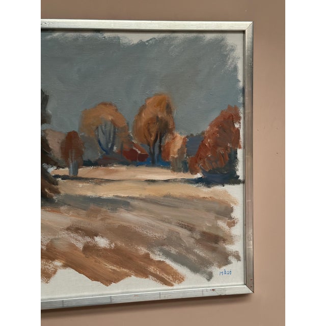 Knut Måsö, Red Autumn, 1950s, Oil Painting on Canvas, Framed For Sale - Image 11 of 18