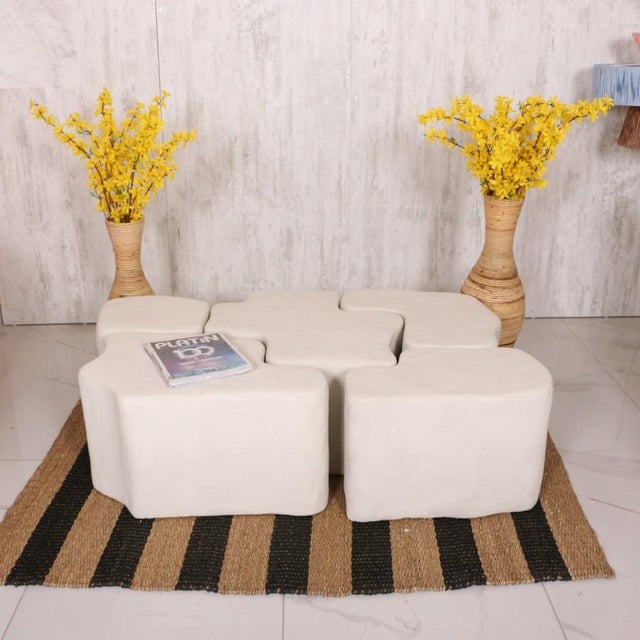 Our Sawa Concrete Coffee Table Set consists of 5 separate pieces, each designed to complement modern living spaces with a...