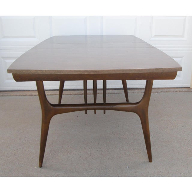 Wood Mid Century Modern Holman Furniture Manufacturing Co Walnut Dining Table For Sale - Image 7 of 18