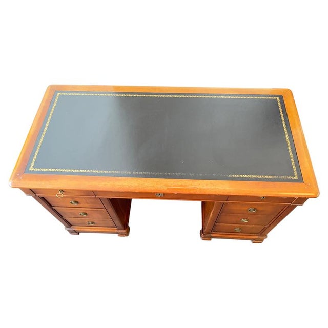 Late 19th Century Antique English Victorian Partners Desk with Dual Functionality, 1880 For Sale - Image 5 of 17