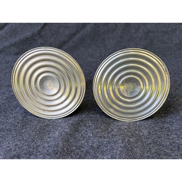 Vintage Sterling Silver Duchin Pierced Weighted Candlesticks a Pair For Sale - Image 9 of 13