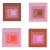 Abstract Geometric Color Study in Warm Pinks - Set of 4 20" X 20" For Sale