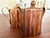 1960s Handcrafted Mid-Century Modern Copper Coffee Service Artisan Studio Brass & Wood Sculptural Design - Set of 3 For Sale - Image 11 of 18