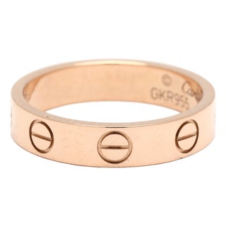 Cartier Love Ring, 18k Yellow Gold, Ring Size 4.25 For Sale