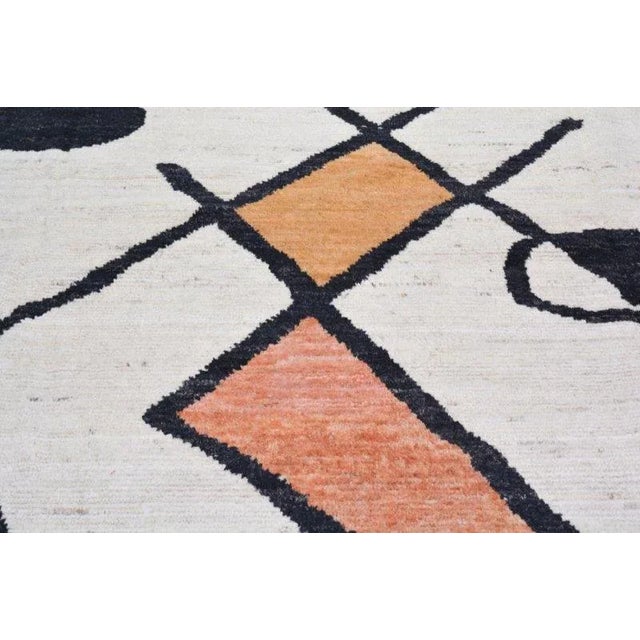 Moroccan Moroccan Azilal Hand Knotted Wool Rug,9'X12' For Sale - Image 3 of 6