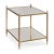 Century Furniture Odesa Brass & Mirrored Top Chairside Table For Sale - Image 4 of 4