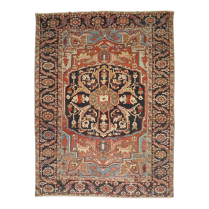 Antique Zabihi Collection Masculine Persian Heriz Rug