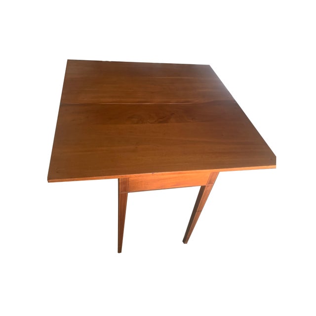 Antique Mahogany Hepplewhite Federal Convertible Game/Entry Table 18c For Sale - Image 4 of 10