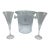 Louis Roederer Lucite Champagne Cooler Bucket With 2 Orrefors Toasting Flutes- Set of 3 For Sale