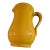 Late 20th Century Hand-Made Italian Glazed Ceramic Pitcher in Ochre Yellow For Sale