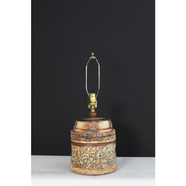 Mid 20th Century Roland Zobel Influence Ceramic Lamp For Sale - Image 11 of 13