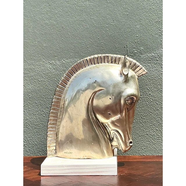 Vintage Horse Head Sculpture For Sale In West Palm - Image 6 of 17