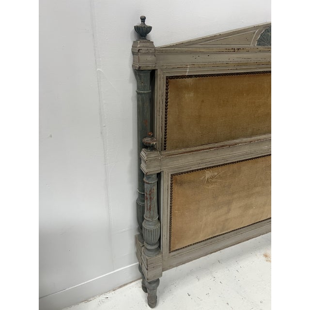 Wood 20th Century Directoire-Style Beds in Painted Beechwood, Set of 2 For Sale - Image 7 of 14
