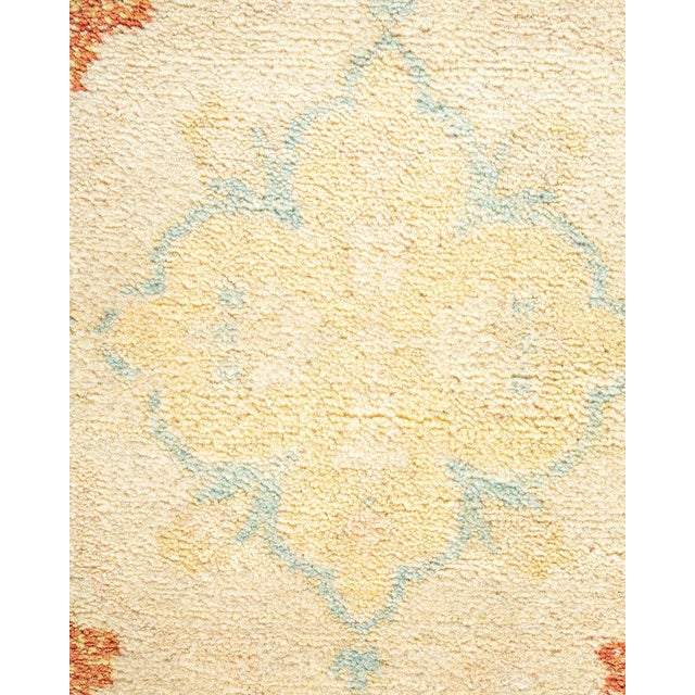 Traditional Mogul Collection Hand-Knotted Area Rug - Ivory 8' 3" x 10' 9" For Sale - Image 3 of 9