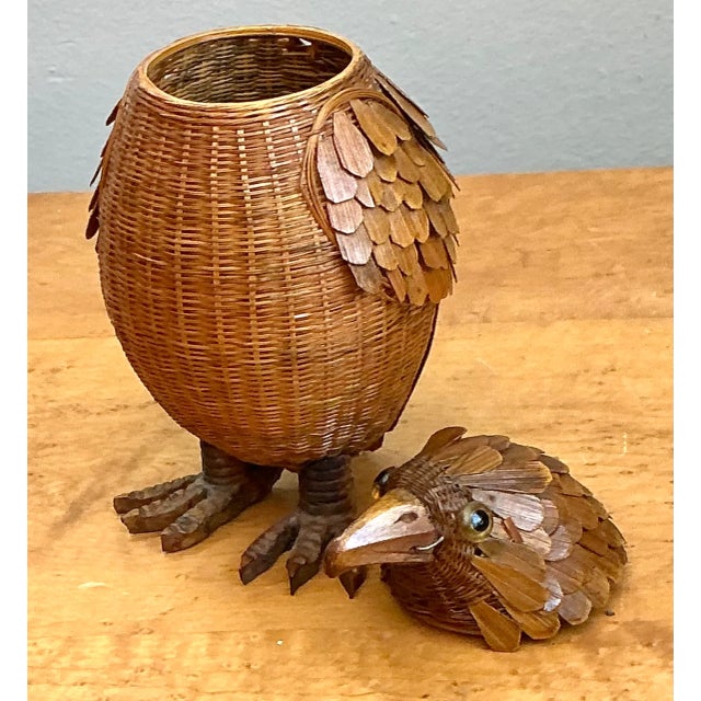 Vintage Shanghai Weave Woven Rattan Bird For Sale - Image 11 of 12