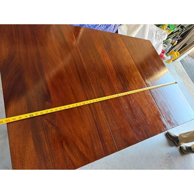 Vintage Federal Style Solid Wood Drop Leaf Dining Table For Sale - Image 13 of 18