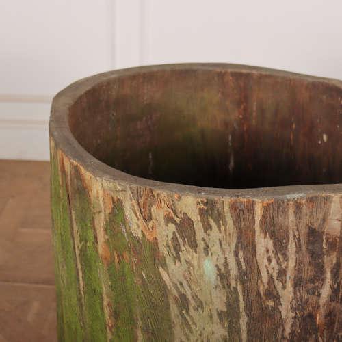19th Century Dug Out Sycamore Planter, 1890s For Sale - Image 4 of 6