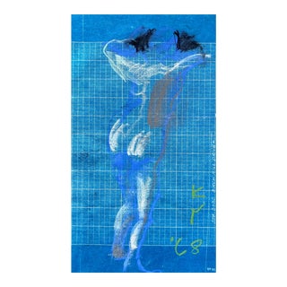 1968 Katherine Yares Female Nude Pastel For Sale