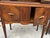 1930s Art Deco Waterfall Walnut China Cabinet Curio Display For Sale - Image 6 of 12