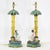 Chinoiserie Vintage Hand-Painted Chinoiserie Tole Palm Tree and Figurine Table Lamps - a Pair For Sale - Image 3 of 13