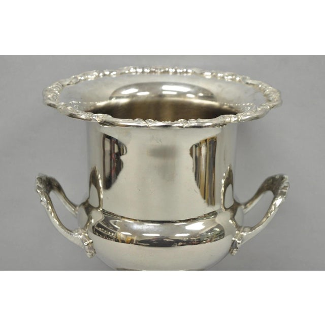 Gorham Vintage Gorham Silver Plated Brass Trophy Cup Urn Champagne Chiller Ice Bucket For Sale - Image 4 of 17