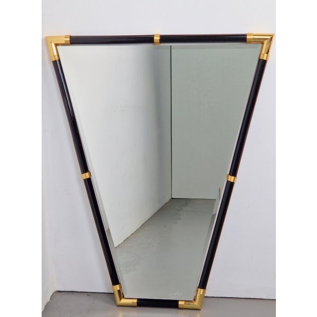 Modern Black Lacquer Metal Triangle Mirror, 1970s For Sale - Image 14 of 14