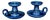 Rimini Blue Ceramic Candlesticks by Aldo Londi for Bitossi, Italy, 1960, Set of 2 For Sale