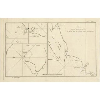 Antique Print with Charts of Yorks Bay and Surroundings, 1774 For Sale