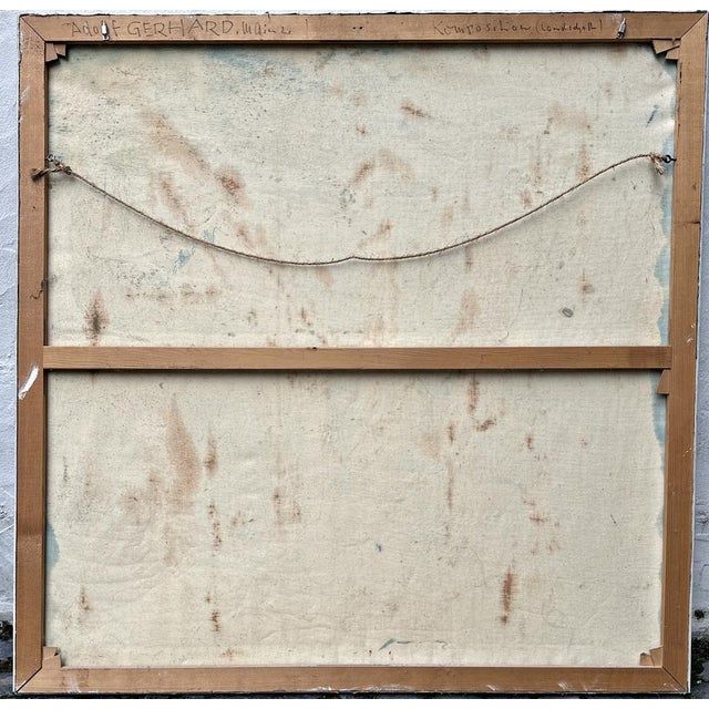 Adolf Gerhard, Composition-Landscape, German Expressionist, Large Pastose Painting, 1970 For Sale - Image 7 of 10