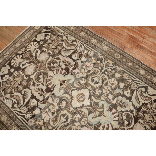Early 20th Century Zabihi Collection Brown Persian Malayer Rug - 4'5" x 6'5" For Sale In New York - Image 6 of 10